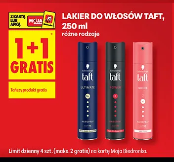 Lakier do włosów Taft Ultimate promocja w Biedronka