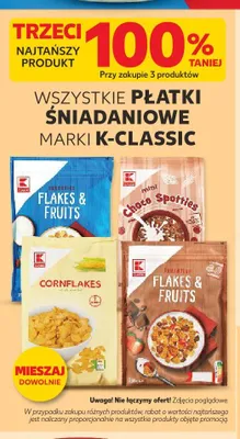 Płatki śniadaniowe Flakes & Fruits K-Classic promocja w Kaufland