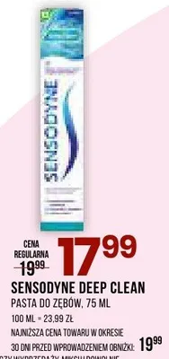 Pasta SENSODYNE DEEP CLEAN Pasta do zębów, 75 ml promocja w Drogerie Natura