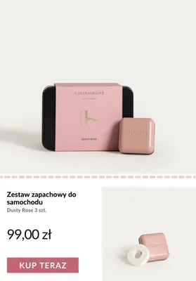Zestaw zapachowy do samochodu Homla Dusty Rose promocja w Homla