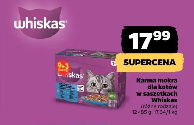 Karma mokra dla kotów w saszetkach (różne rodzaje) promocja w Netto