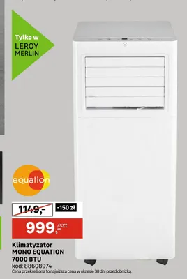 Klimatyzator MONO EQUATION 7000 BTU promocja w Leroy Merlin