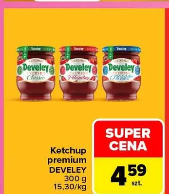 Ketchup premium pikantny Develey promocja w Carrefour