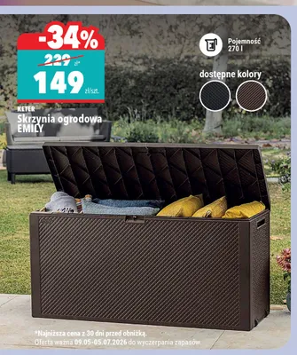 Skrzynia ogrodowa 270 l promocja w Biedronka Home