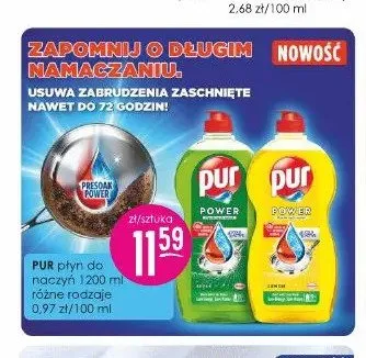 Płyn do naczyń Pur promocja w Drogerie Jasmin