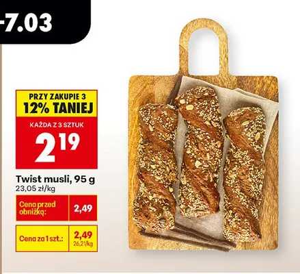 Pieczywo twist musli promocja w Biedronka