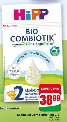 Mleko Bio Combiotik 2,3 promocja w Dino