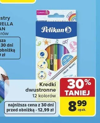 Kredki dwustronne Pelikan promocja w Carrefour