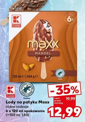 Lody na patyku Maxx promocja w Kaufland