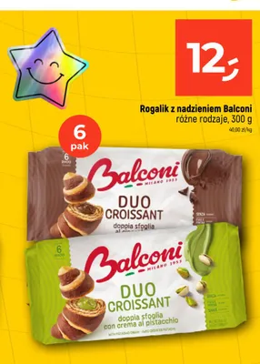 Rogalik z nadzieniem Balconi Duo Croissant kakaowy 6-pak promocja w Dealz