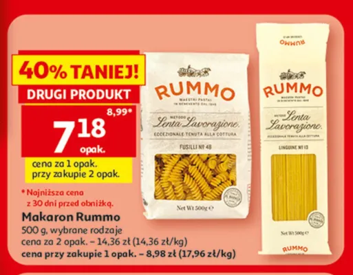 Makaron Linguine No 13 Rummo promocja w Auchan