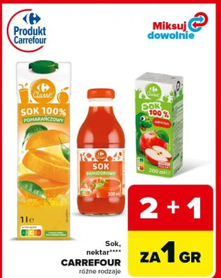 Sok pomidorowy Carrefour Classic promocja w Carrefour Market