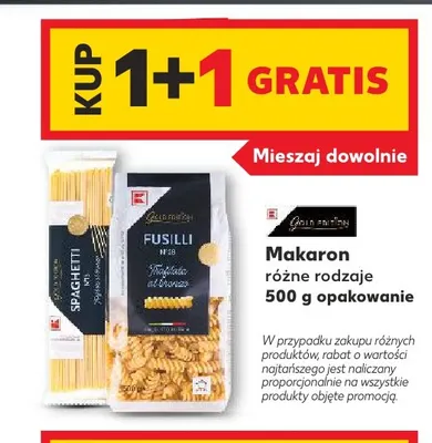 Makaron fusilli Gold Edition promocja w Kaufland