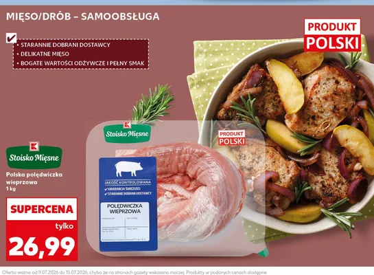 Polska polędwiczka wieprzowa Stoisko Mięsne promocja w Kaufland