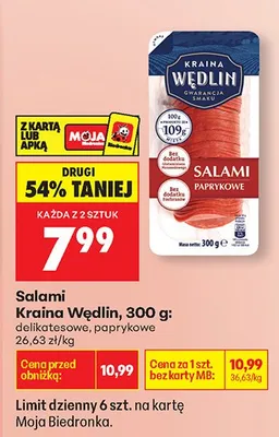 Salami delikatesowe, paprykowe promocja w Biedronka
