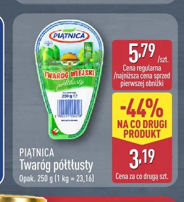 Twaróg półtłusty Piątnica promocja w Aldi