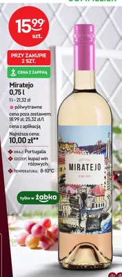 Wino półwytrawne Miratejo promocja w Żabka