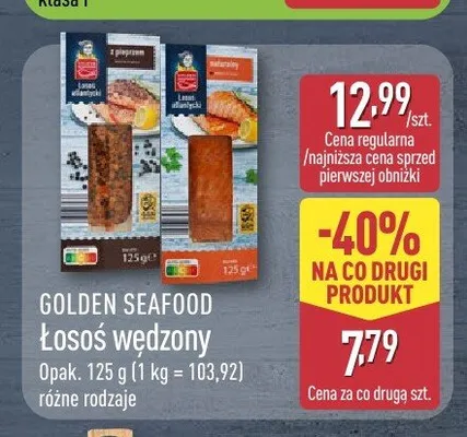 Łosoś wędzony z pieprzem Golden Seafood promocja w Aldi