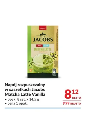 Napój rozpuszczalny w saszetkach Jacobs Matcha Latte Vanilla promocja w Makro