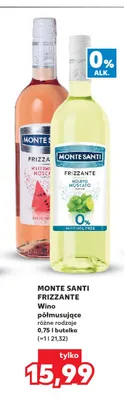Wino bezalkoholowe półmusujące Monte Santi Frizzante Mojito Moscato promocja w Kaufland