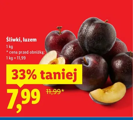 Śliwki luzem promocja w Lidl