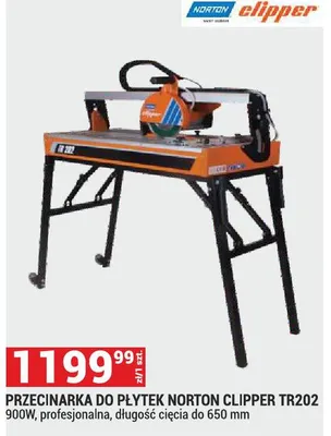 Przecinarka do płytek Norton Clipper TR202 900W długość cięcia do 650mm promocja w Merkury Market