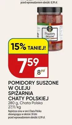 Pomidory suszone w oleju Spiżarnia Chaty Polskiej promocja w Chata Polska