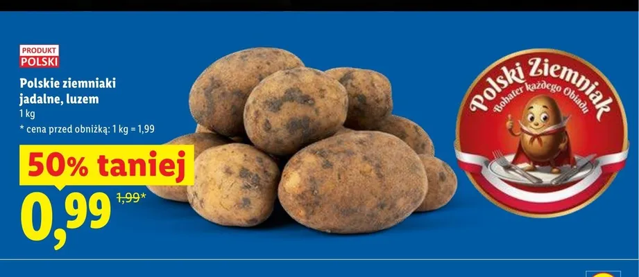 Ziemniaki jadalne polskie luzem promocja w Lidl