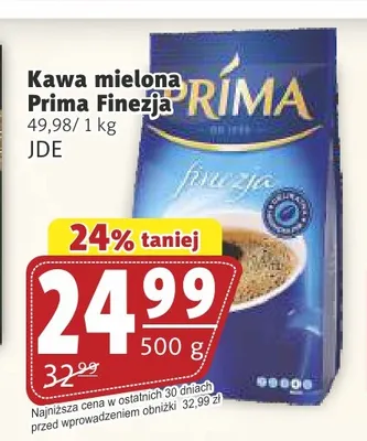 Kawa mielona Prima Finezja promocja w Prim Market