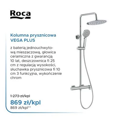 Kolumna prysznicowa Roca Vega Plus promocja w Blu Salony Łazienek