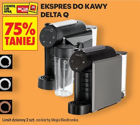 Ekspres do kawy Delta Q -75% promocja w Biedronka
