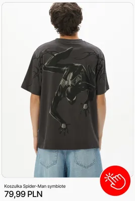 Koszulka Spider-Man symbiote Cropp promocja w Cropp