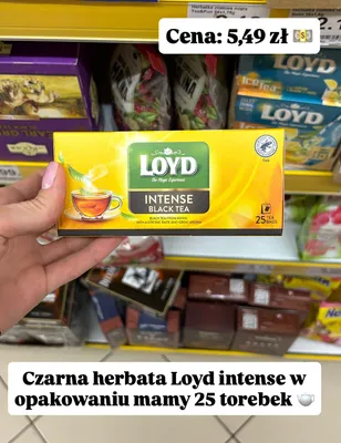 Herbata czarna Loyd Intense Black Tea promocja w Dino