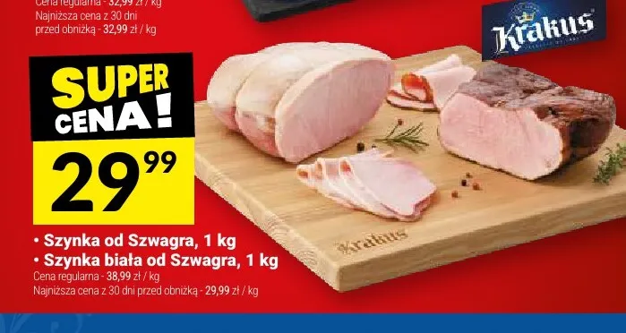 Szynka biała od Szwagra Krakus promocja w Twój Market