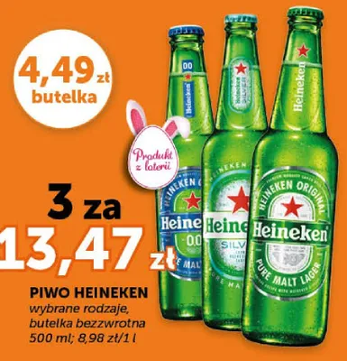 Piwo Heineken wybrane rodzaje promocja w Groszek