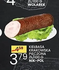 Kiełbasa krakowska pieczona Nik-Pol promocja w Wafelek