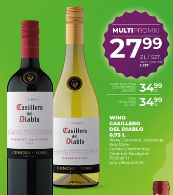 Wino czerwone wytrawne Casillero del Diablo Cabernet Sauvignon promocja w Duży Ben
