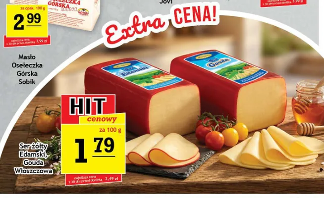 Ser żółty Edamski Włoszczowa promocja w Gram Market