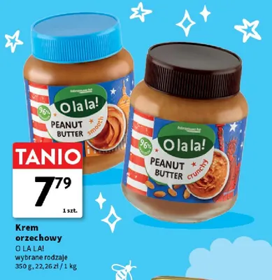 Krem orzechowy O la la! crunchy promocja w Intermarche