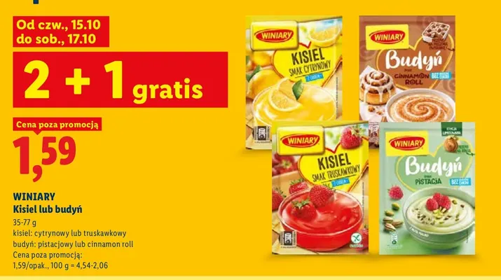Budyń cinnamon roll Winiary promocja w Lidl