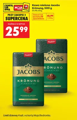 Kawa mielona Jacobs Krönung promocja w Biedronka