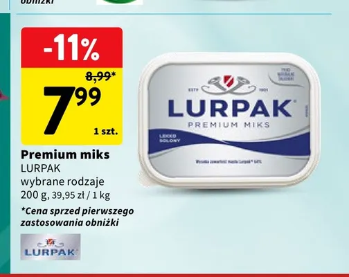 Premium miks Lurpak promocja w Intermarche