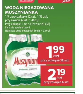 Woda niegazowana Muszynianka promocja w Stokrotka