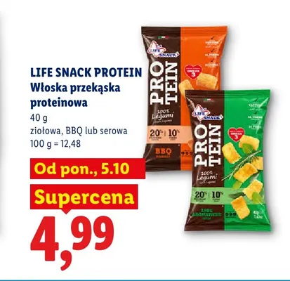 Włoska przekąska proteinowa BBQ Life Snack Protein promocja w Lidl