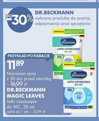Listki czyszczące do WC DR.BECKMANN Magic Leaves 20szt. promocja w Super-Pharm