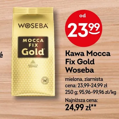 Kawa ziarnista Mocca Fix Gold Woseba promocja w Żabka