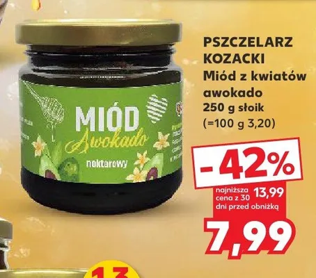 Miód z kwiatów awokado Pszczelarz Kozacki promocja w Kaufland
