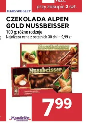 Czekolada Alpen Gold Nussbeisser promocja w Stokrotka