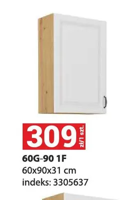 Szafka kuchenna 60 g-90 1F 60x90x31 cm promocja w Merkury Market