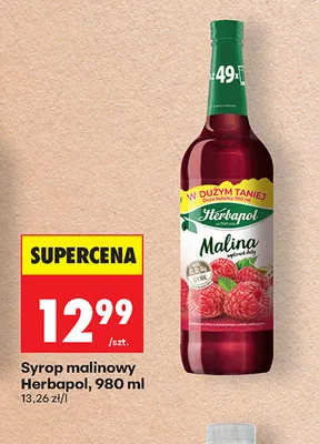 Syrop malinowy KROKUS promocja w Biedronka